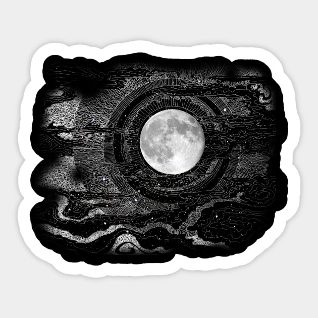 Moon Glow Sticker by BrendaErickson